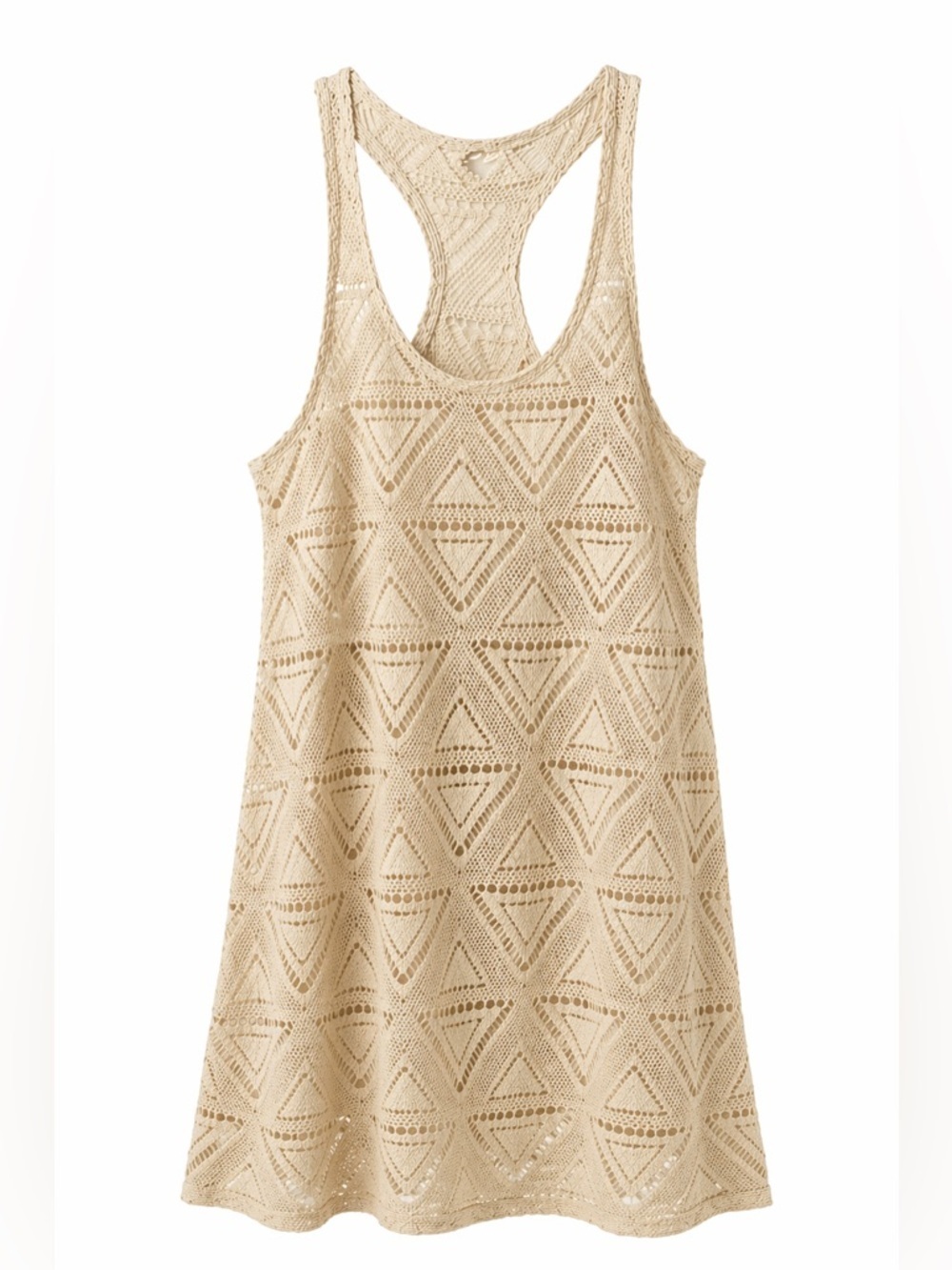 Lagaci Women’s Cream Lace Knit Swimwear Cover Up. Size-Large.